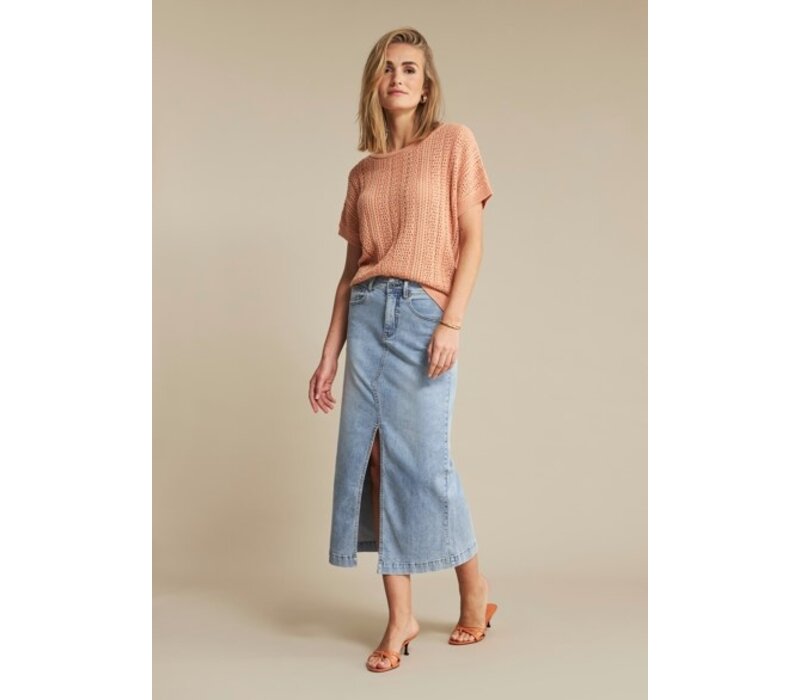 Red Button Jerry Lurex Ajour Coppertan