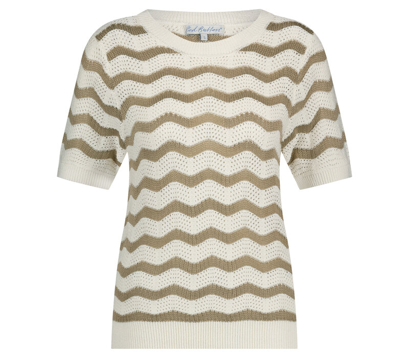 Red Button Sweet Zigzag Pebble