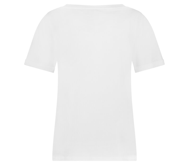 Red Button Tee Temmy Logo Mint