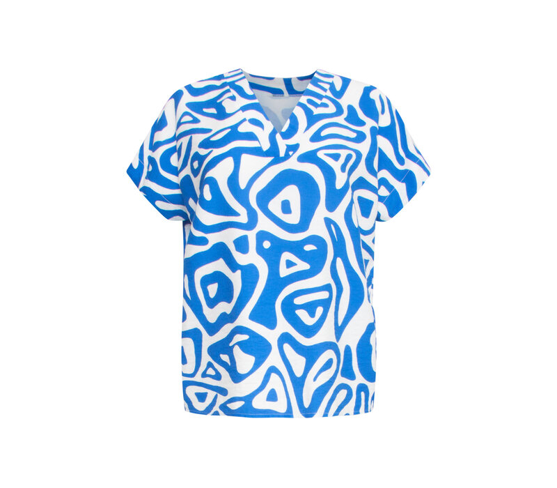 Smashed Lemon Top Cobalt Blue White