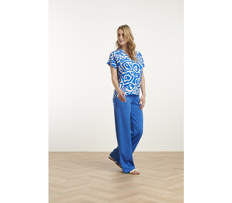 Smashed Lemon Top Cobalt Blue White