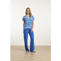 Smashed Lemon Top Cobalt Blue White