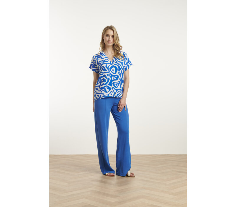 Smashed Lemon Top Cobalt Blue White