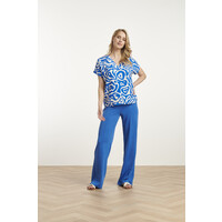 Smashed Lemon Top Cobalt Blue White