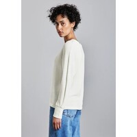 Street One V-Neck Cosy Structure Shirt Off White