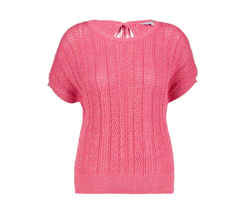 Red Button Jerry Lurex Ajour Raspberry