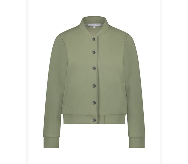 Red Button Bomber Jacket Scuba Summersage