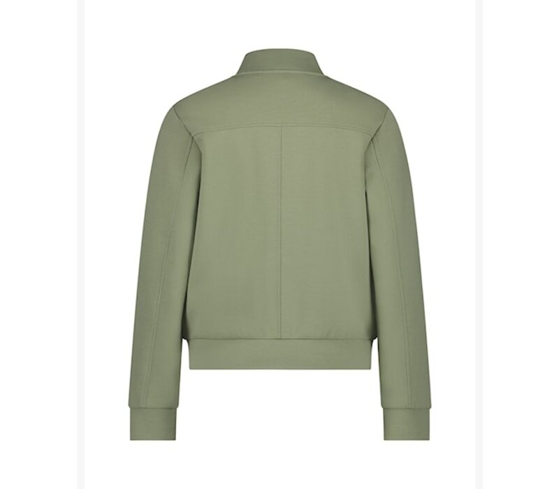 Red Button Bomber Jacket Scuba Summersage