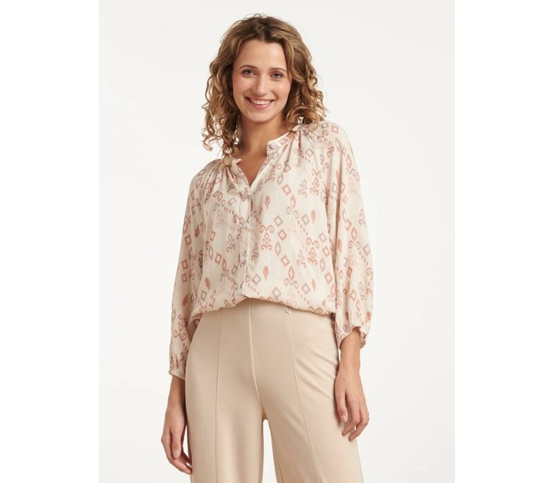 Smashed Lemon Blouse Sand Multicolour
