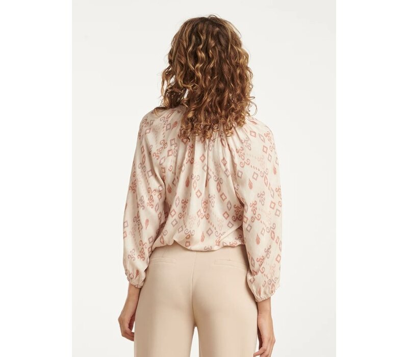 Smashed Lemon Blouse Sand Multicolour