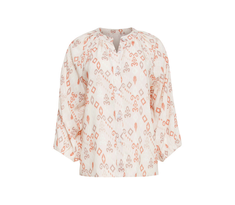 Smashed Lemon Blouse Sand Multicolour