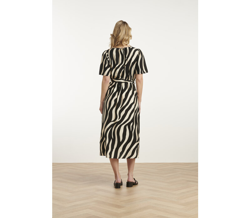 Smashed Lemon Dress Off White Black