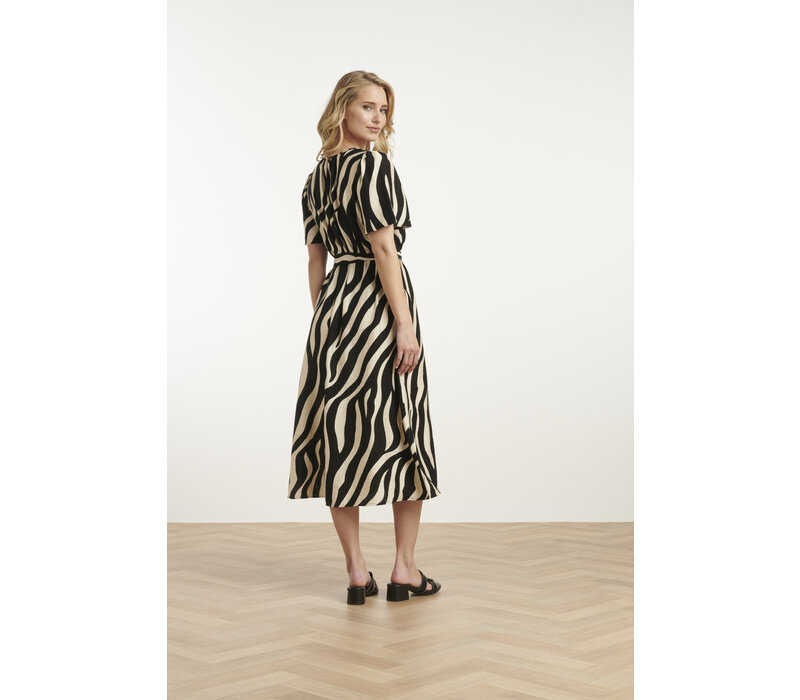 Smashed Lemon Dress Off White Black