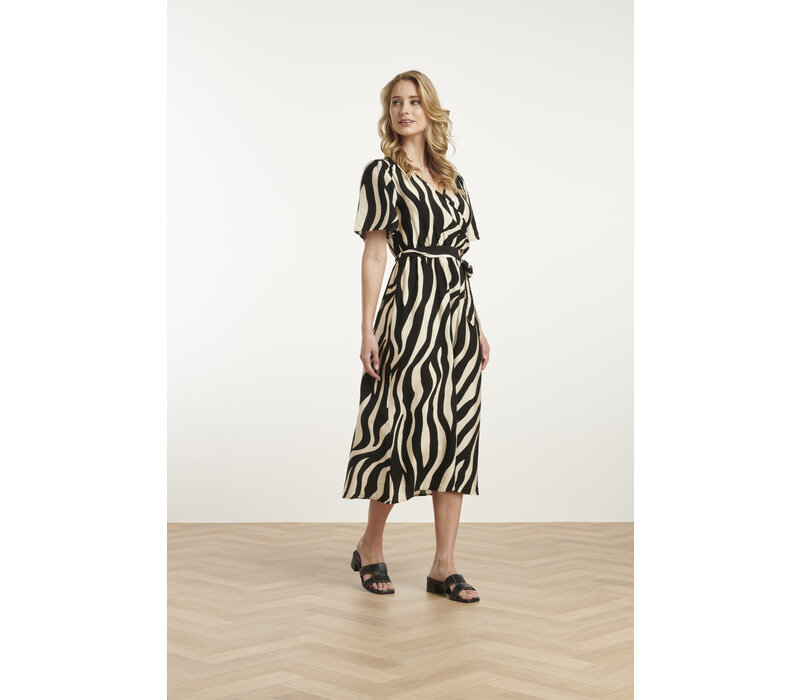 Smashed Lemon Dress Off White Black