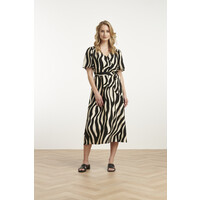 Smashed Lemon Dress Off White Black