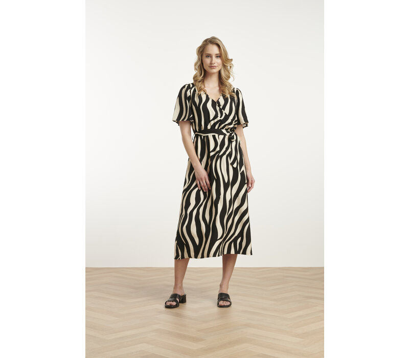Smashed Lemon Dress Off White Black