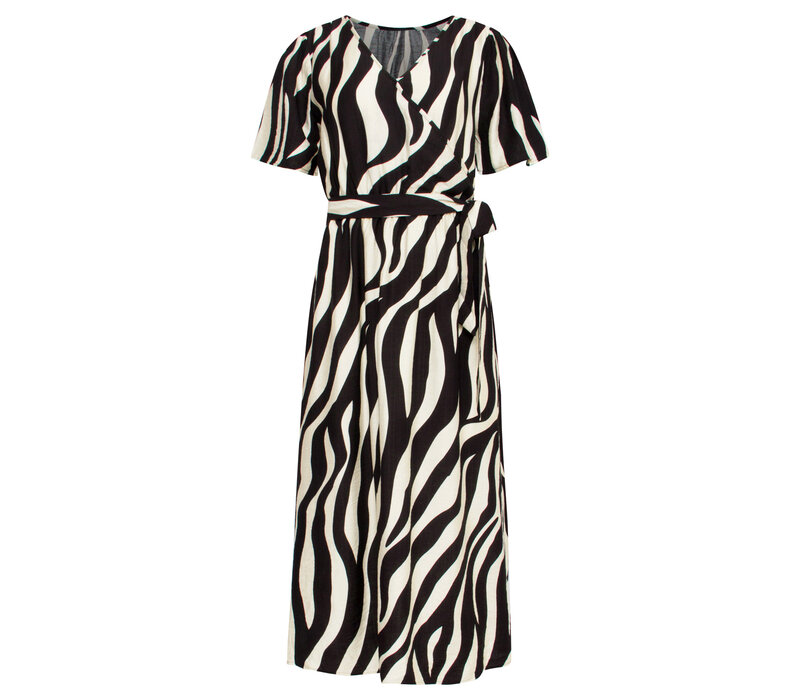 Smashed Lemon Dress Off White Black