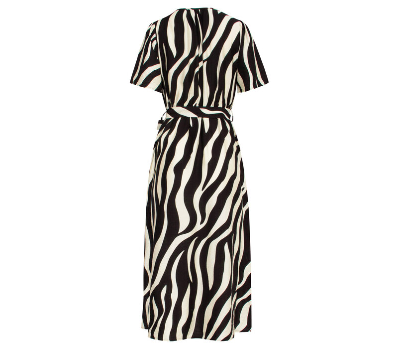 Smashed Lemon Dress Off White Black