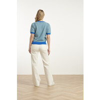 Smashed Lemon Knit Top Cobalt Blue Green