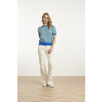 Smashed Lemon Knit Top Cobalt Blue Green