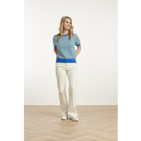 Smashed Lemon Knit Top Cobalt Blue Green