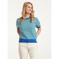 Smashed Lemon Knit Top Cobalt Blue Green