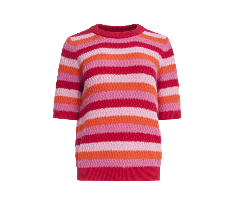 Smashed Lemon Knit Top Red Multicolour