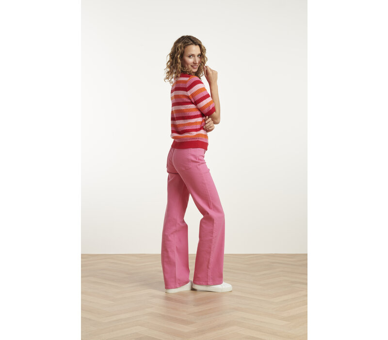 Smashed Lemon Knit Top Red Multicolour