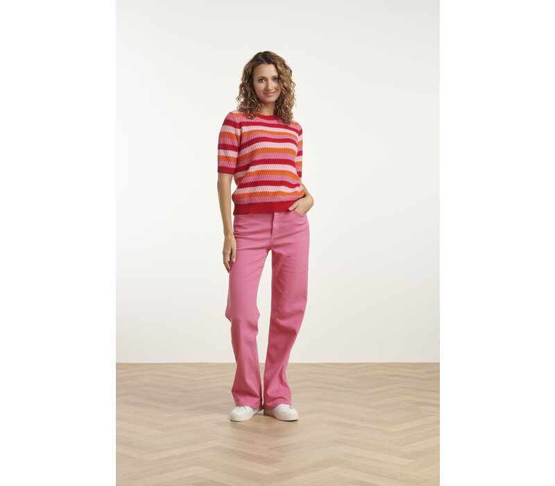 Smashed Lemon Knit Top Red Multicolour