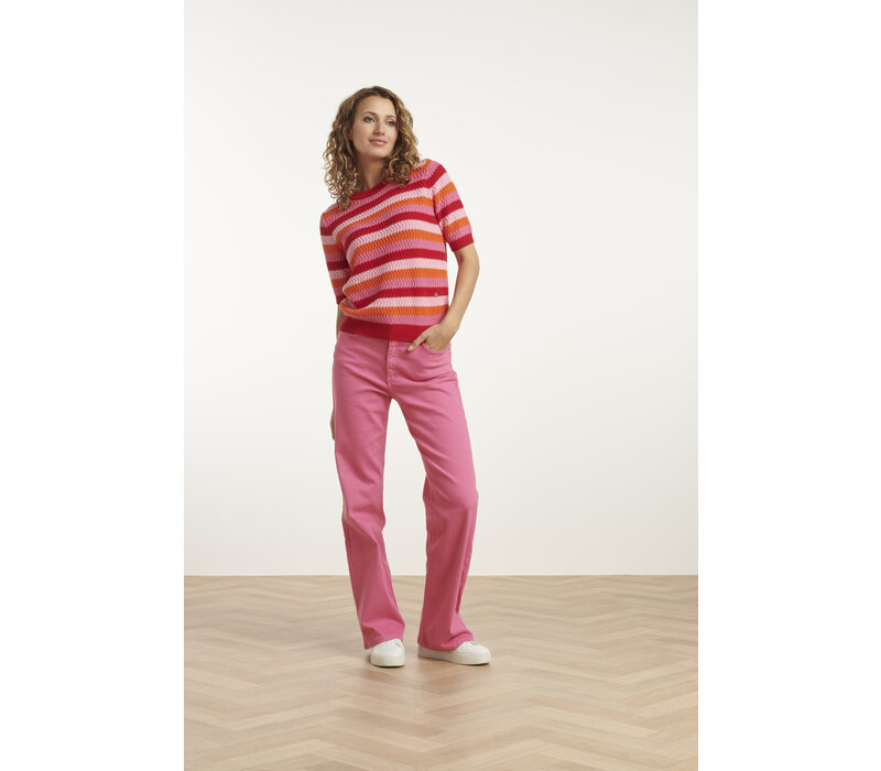 Smashed Lemon Knit Top Red Multicolour