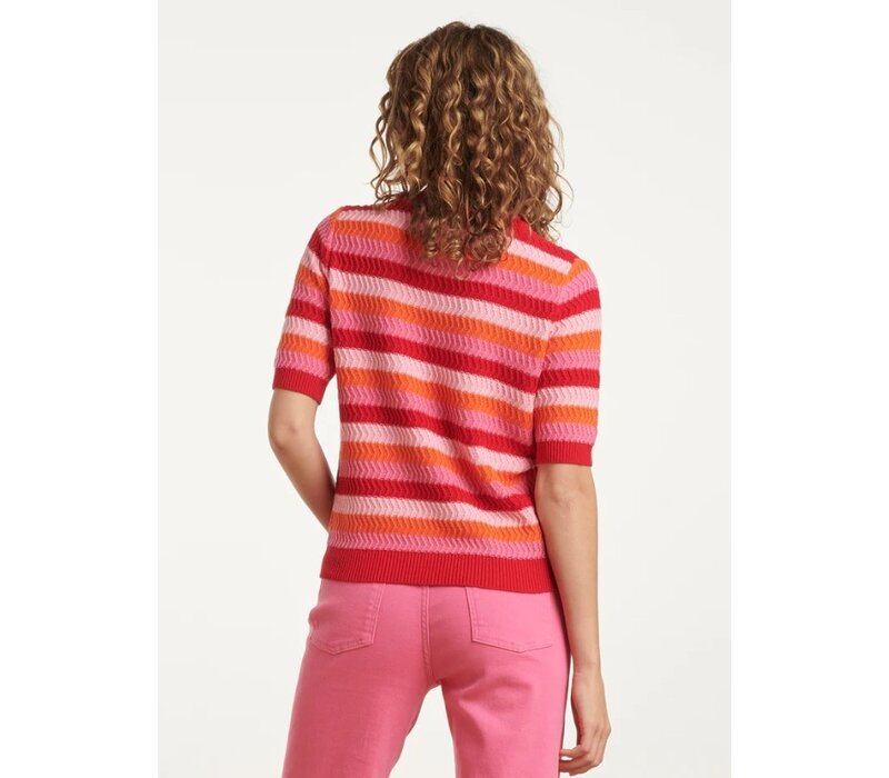 Smashed Lemon Knit Top Red Multicolour