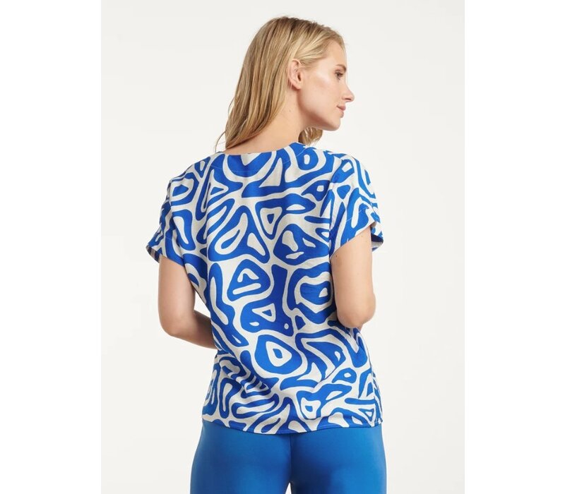 Smashed Lemon Top Cobalt Blue White