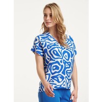 Smashed Lemon Top Cobalt Blue White