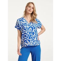 Smashed Lemon Top Cobalt Blue White