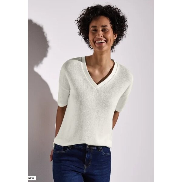 Street One V-Neck Knit Look Shirt 