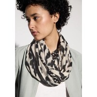 Street One Color Print Loop Sjaal Black