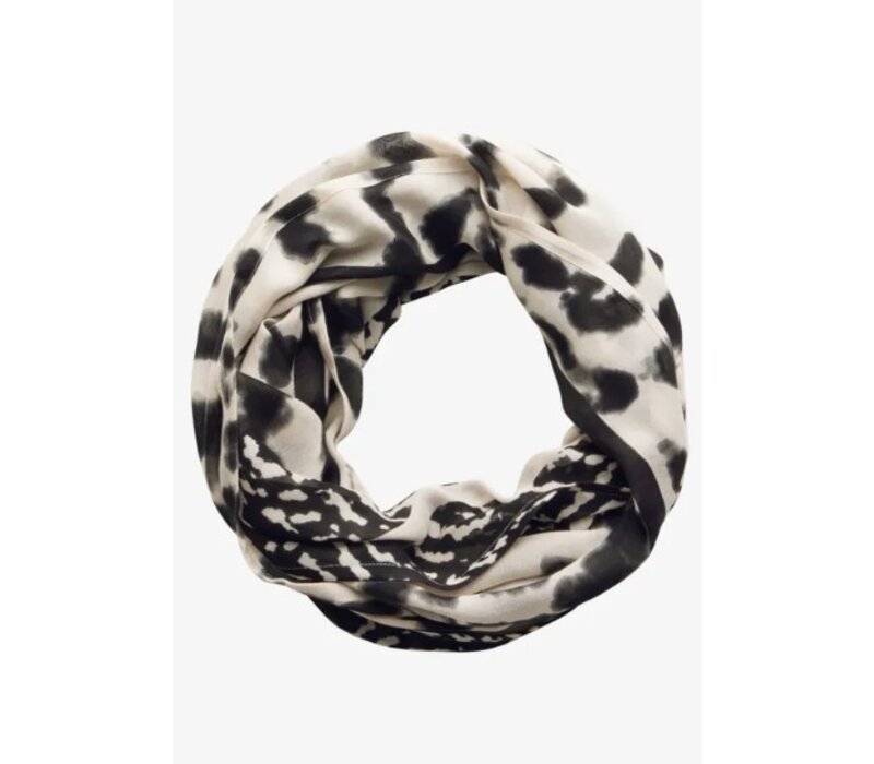 Street One Color Print Loop Sjaal Black