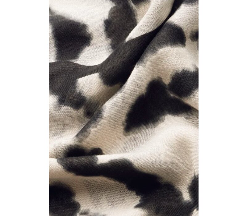 Street One Color Print Loop Sjaal Black