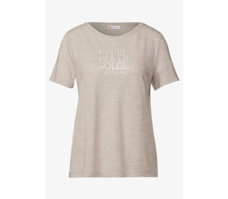 Street One Shirt Wording Moonstone Sand