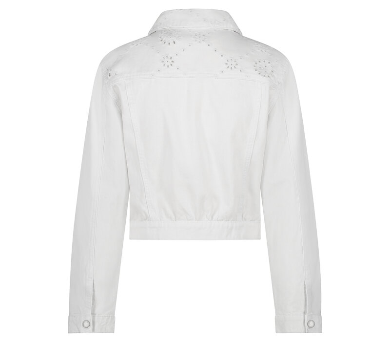 Red Button Shelly Jacket Broderie White