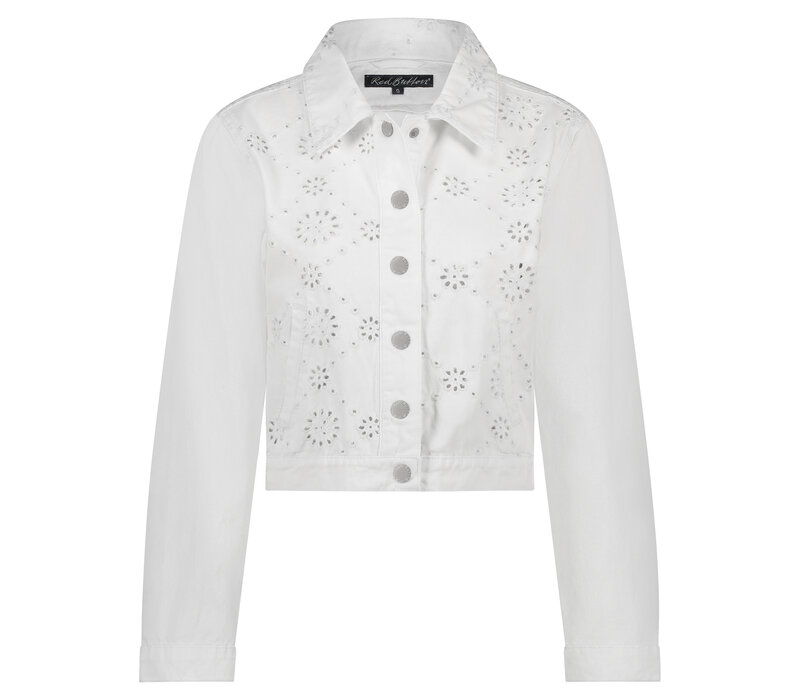 Red Button Shelly Jacket Broderie White