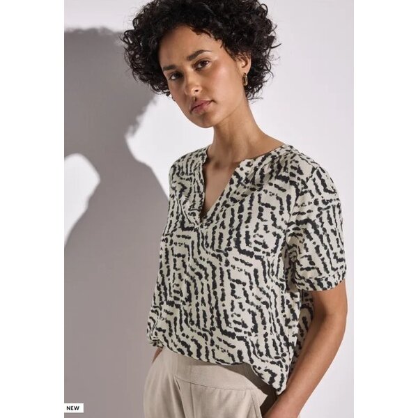 Street One Splitneck Blouse Turn Up 