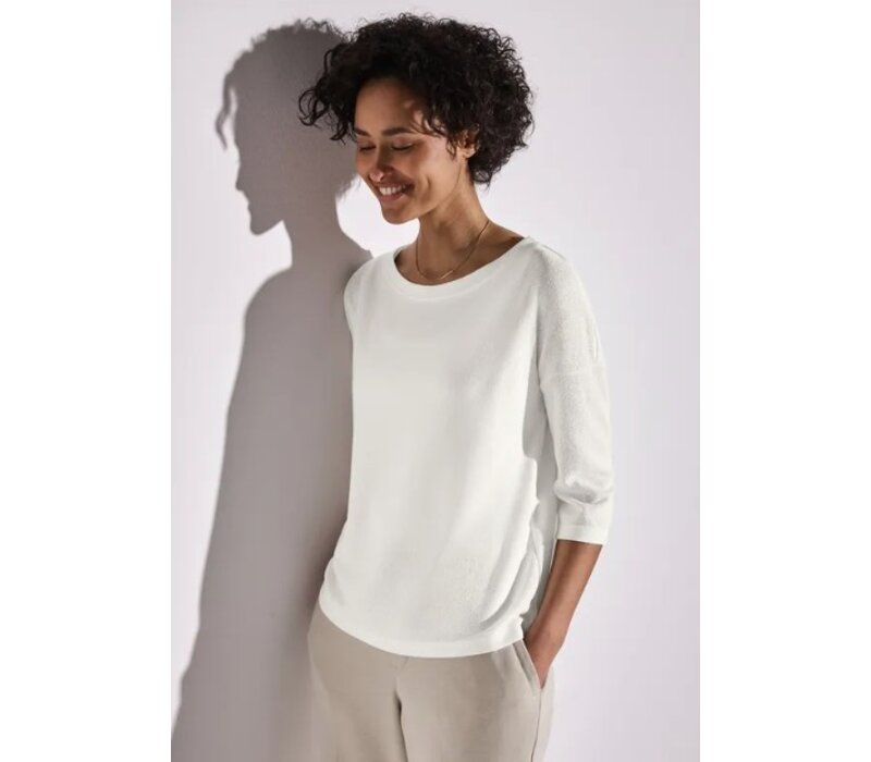 Street One Knit Look Shirt Off White