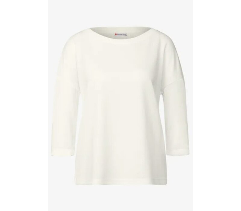 Street One Knit Look Shirt Off White