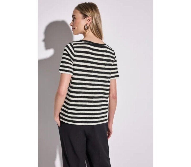 Street One Summer Stripe Knit Black