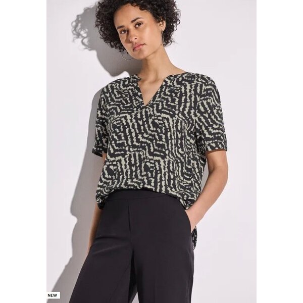 Street One Splitneck Blouse Turn Up 
