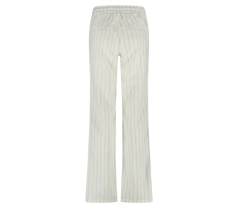 Red Button Colette Cotton Linnen Strip 83 cm Dark Sand