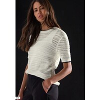 Street One Pointelle Sweater Off White