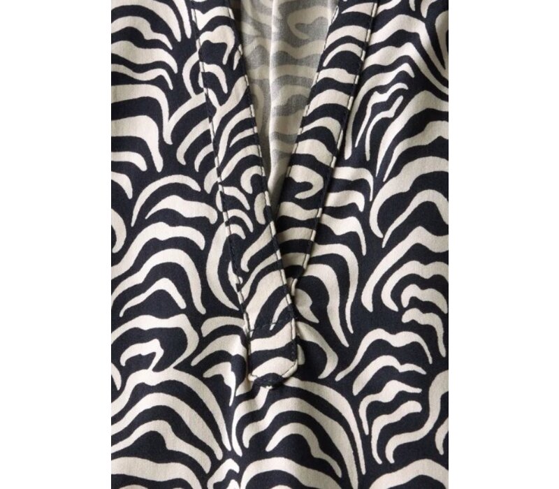 Street One Printed Shirt Button Moonstone Sand