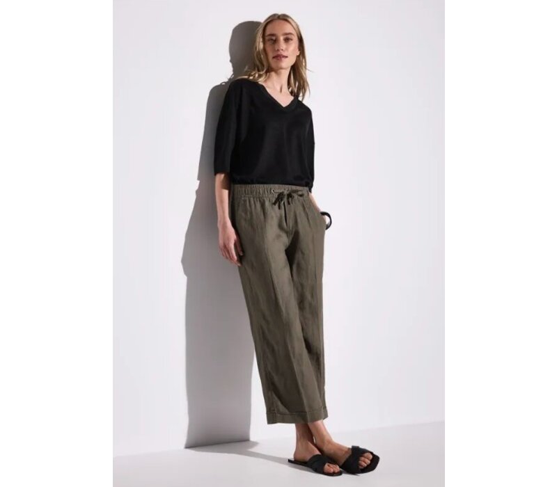 Street One Emee Linen Mid Waist Acron Brown
